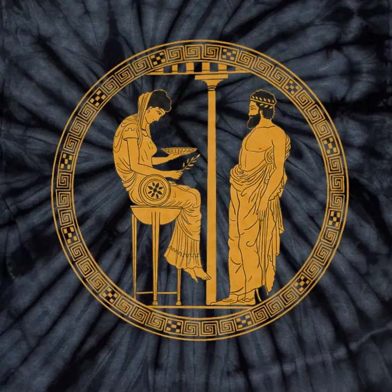 The Delphic Oracle King Aigeus In Front Of The Pythia Tie-Dye T-Shirt