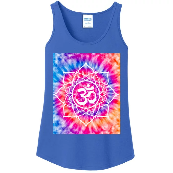 Tie Die Ohm Yoga Hindu Buddhism Yoga Eastern Namaste Gift Ladies Essential Tank