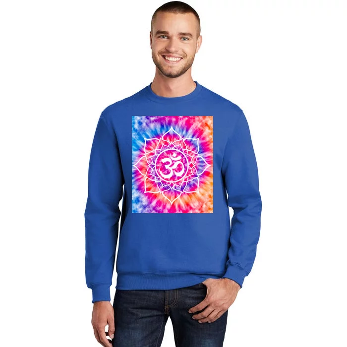 Tie Die Ohm Yoga Hindu Buddhism Yoga Eastern Namaste Gift Tall Sweatshirt