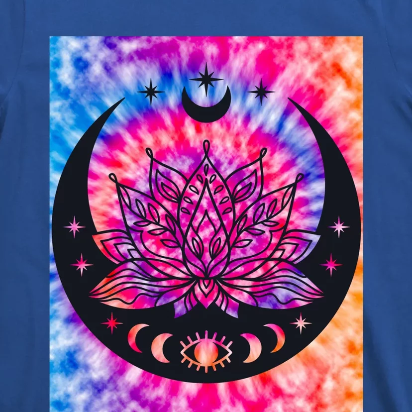 Tie Die Ohm Yoga Lotus Moon Yoga Eastern Namaste Gift T-Shirt