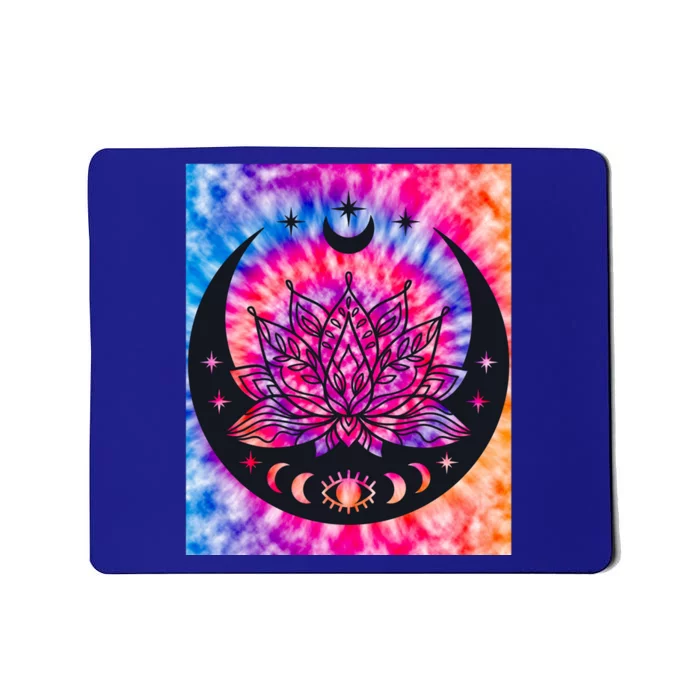 Tie Die Ohm Yoga Lotus Moon Yoga Eastern Namaste Gift Mousepad