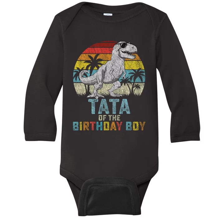 Tata Dinosaur Of The Birthday Matching Family Baby Long Sleeve Bodysuit