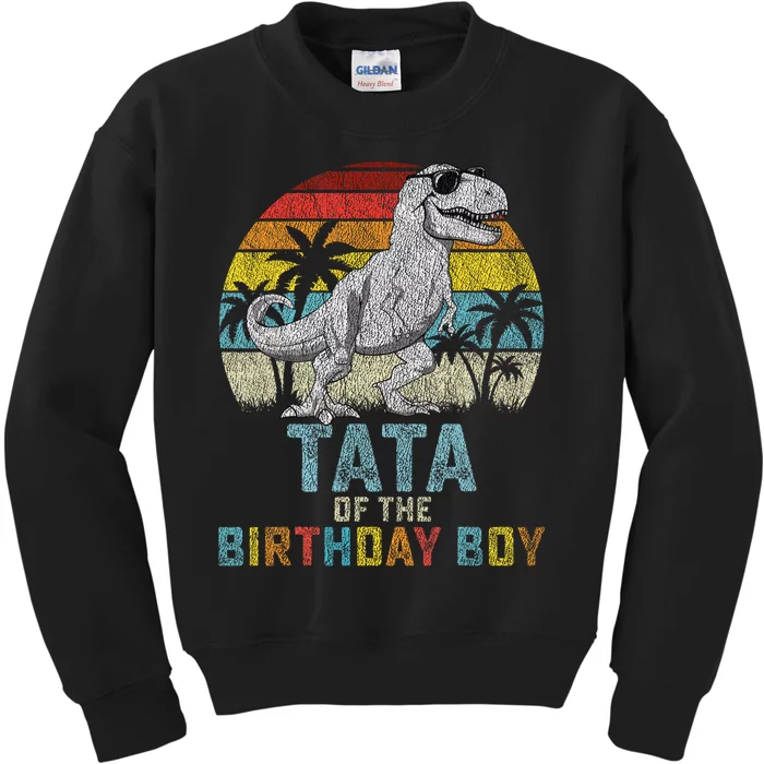 Tata Dinosaur Of The Birthday Matching Family Kids Sweatshirt