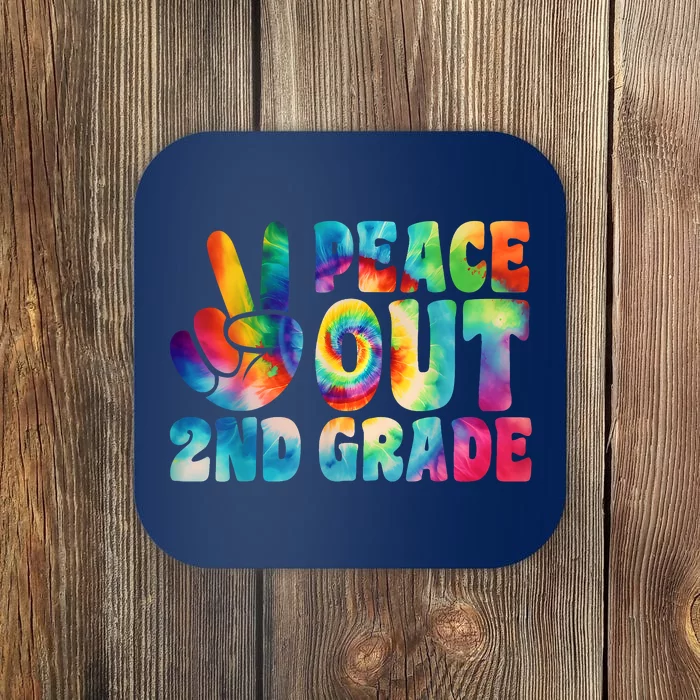 Tie Dye Peace Out Second Grade Cute Last Day Of 2nd Grade Coaster