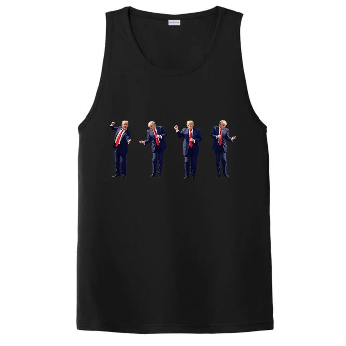 Trump Dance Potus 45 Dance Save America Trump 2024 Performance Tank