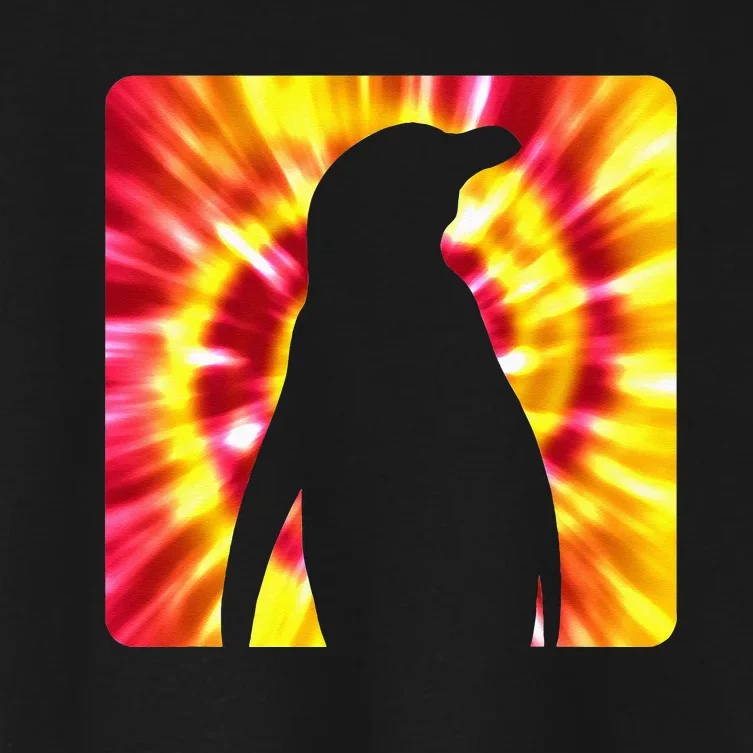 Tie Dye Penguin For Penguin Lovers Women's Crop Top Tee