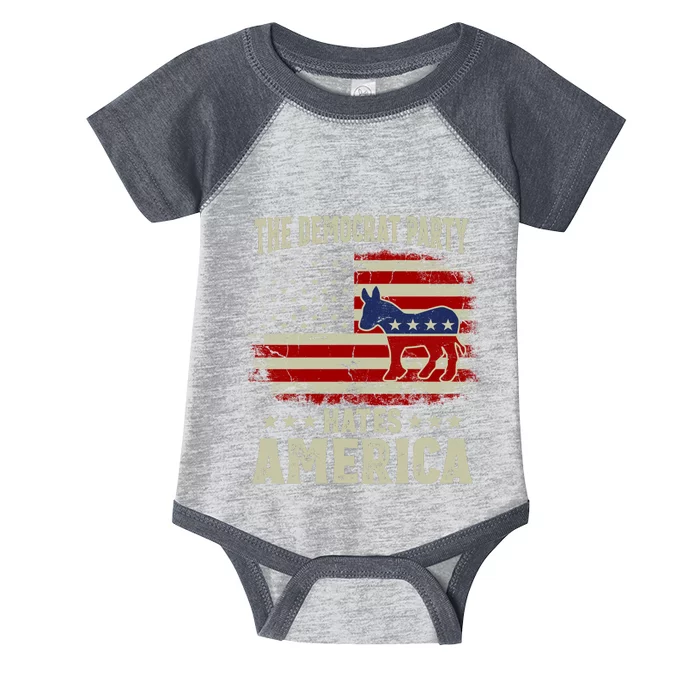 The Democrat Party Hates America Infant Baby Jersey Bodysuit