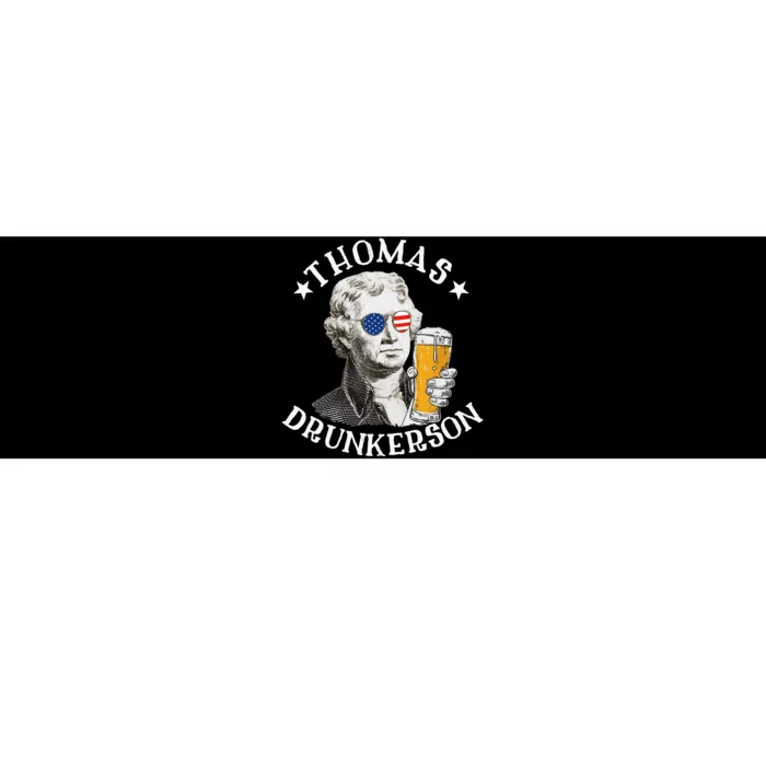 Thomas Drunkerson President Thomas Jefferson Drinking Beer Bumper Sticker