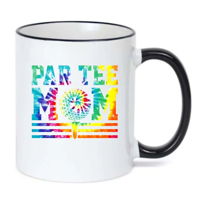 Tie Dye Par Tee Mom Funny Partee Golf Pun Mom Mommy Mama Gift Black Color Changing Mug