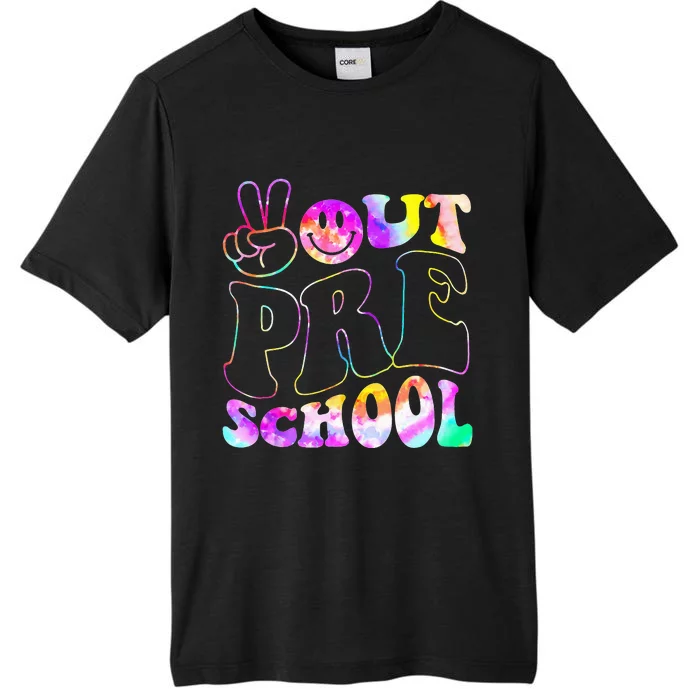 Tie Dye Peace Out Preschool Last Day Of School Pre K ChromaSoft Performance T-Shirt