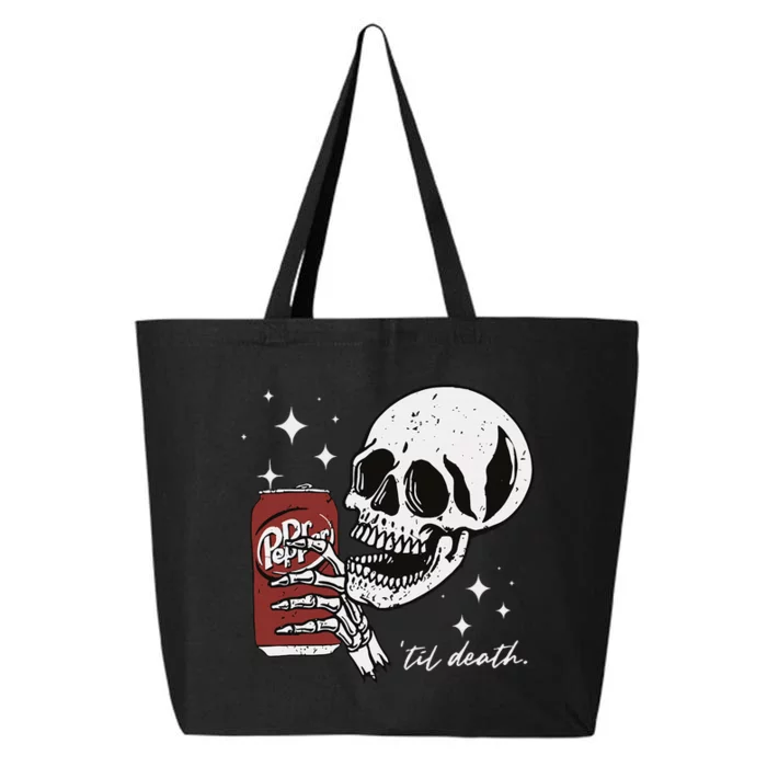 Till Death Pepper Skeleton Halloween Skeleton Drink Pepper 25L Jumbo Tote