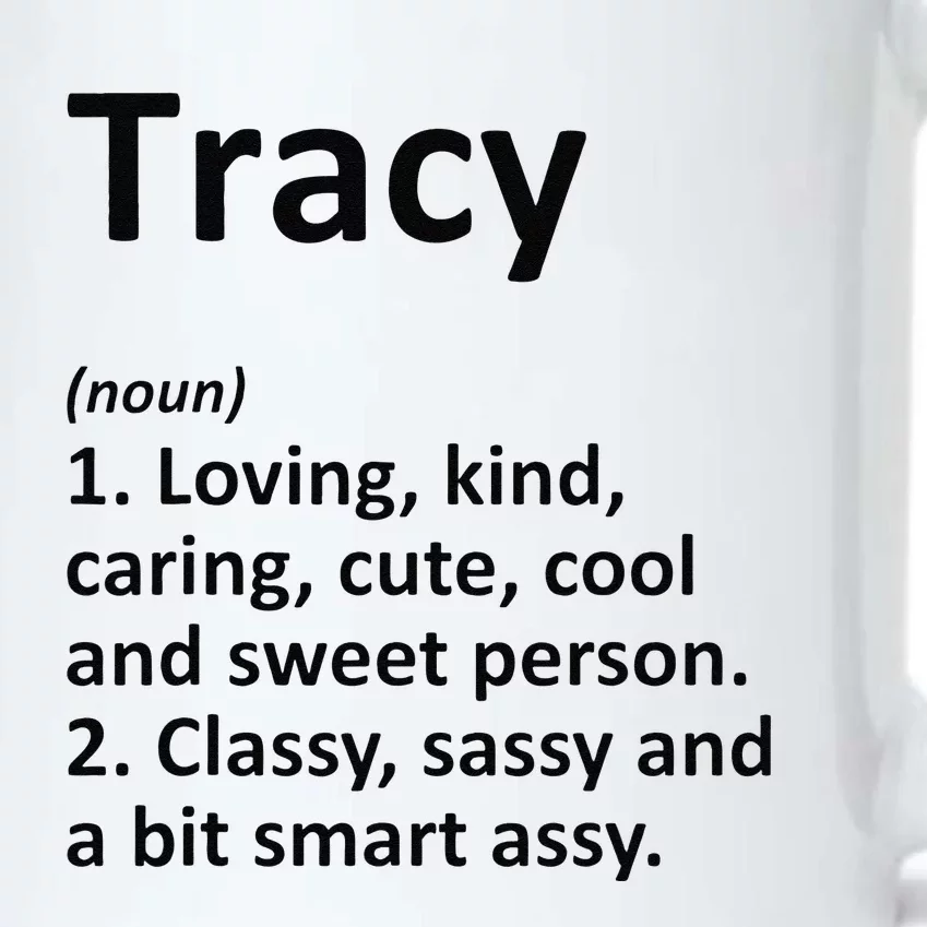 TRACY Definition Personalized Name Funny Birthday Gift Idea Black Color Changing Mug