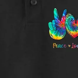 Tie Dye Peace Love Earth Day Dry Zone Grid Performance Polo