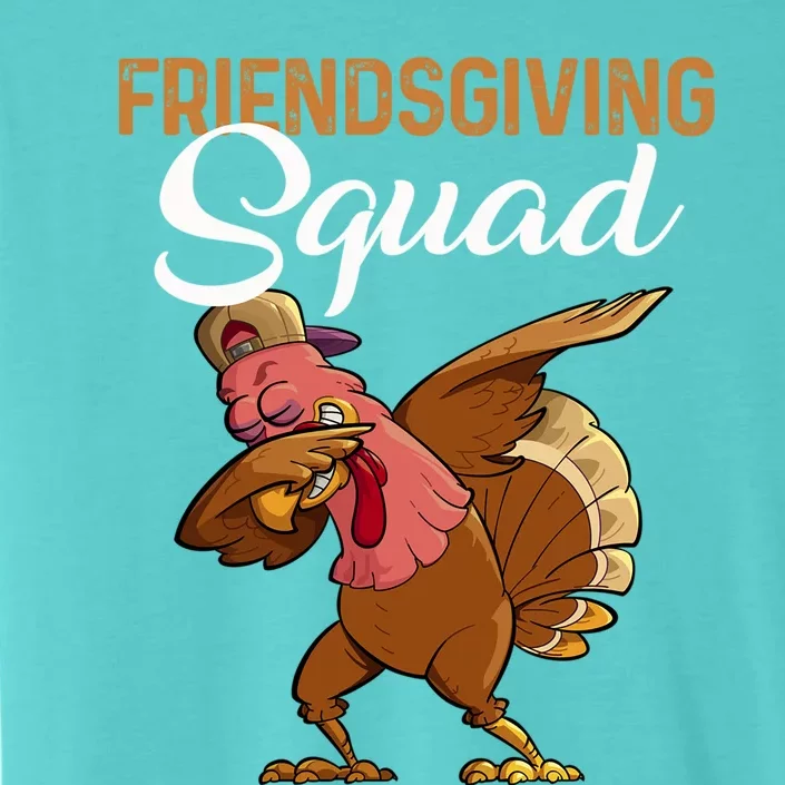 Thanksgiving Day Party Friendsgiving Squad Dabbing Turkey Gift ChromaSoft Performance T-Shirt