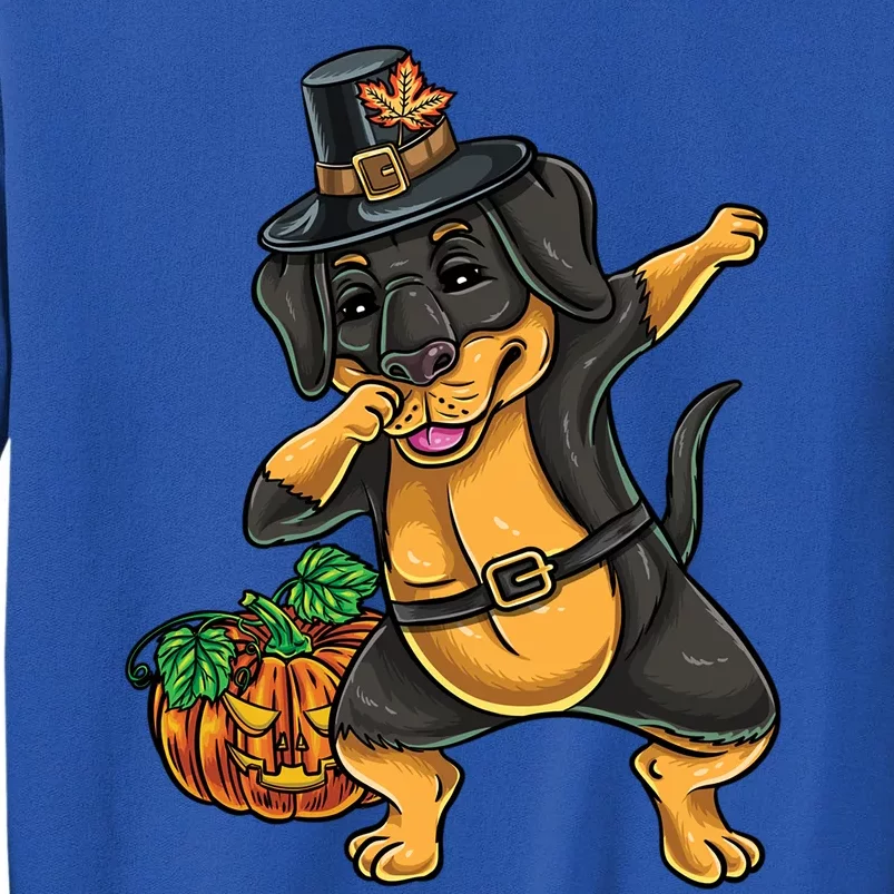 Thanksgiving Dabbing Pilgrim Rottweiler Gift Sweatshirt