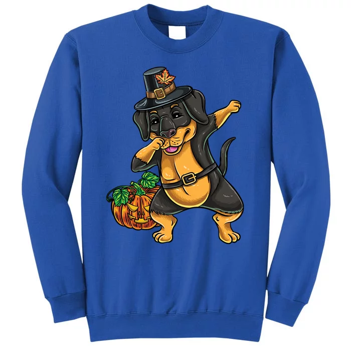 Thanksgiving Dabbing Pilgrim Rottweiler Gift Sweatshirt