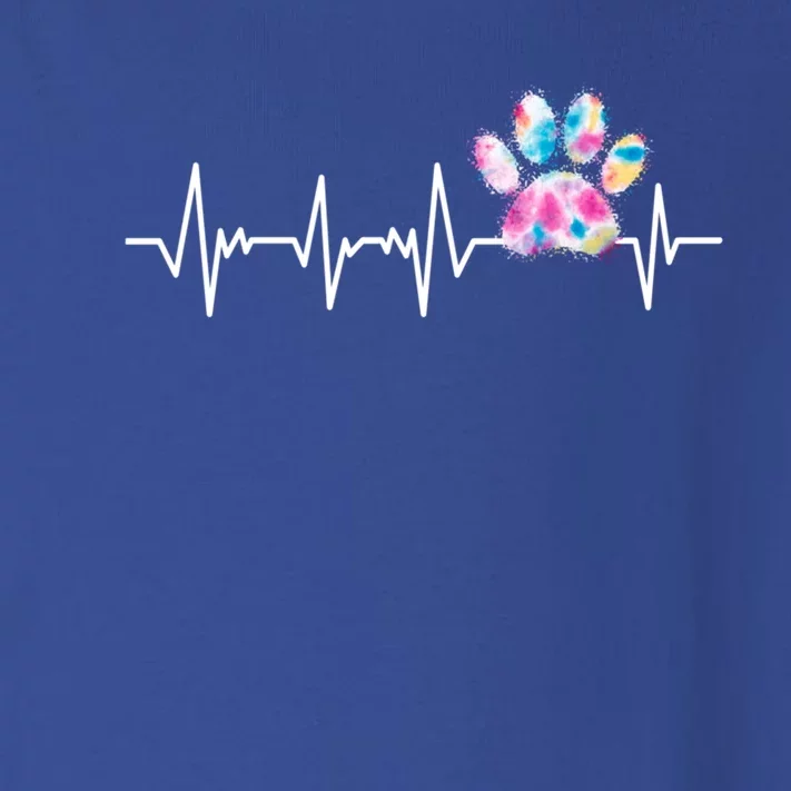 Tie Dye Paw Print Heartbeat Veterinarian Funny Vet Tech Funny Gift Toddler Long Sleeve Shirt