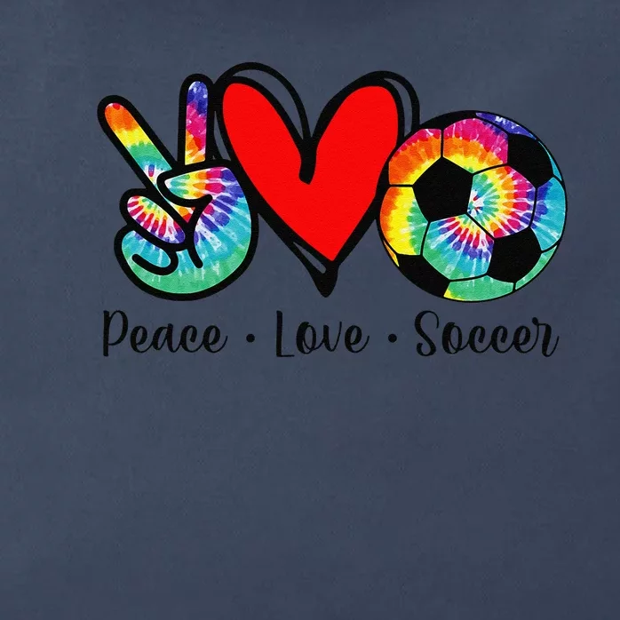 Tie Dye Peace Love Soccer Design Funny Sport Zip Tote Bag