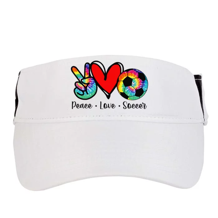 Tie Dye Peace Love Soccer Design Funny Sport Adult Drive Performance Visor