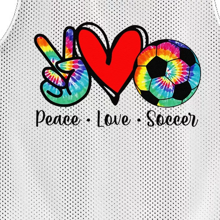 Tie Dye Peace Love Soccer Design Funny Sport Mesh Reversible Basketball Jersey Tank