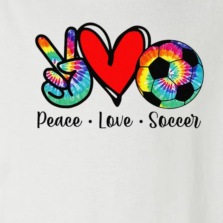 Tie Dye Peace Love Soccer Design Funny Sport Toddler Long Sleeve Shirt