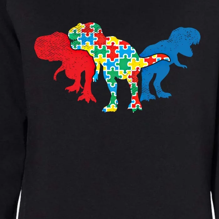 Trex Dinosaurs Puzzle Dino Autism Awareness Asl Gift Womens California Wash Sweatshirt