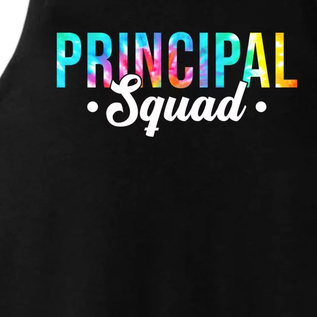 Tie Dye Principal Squad Admin Team Happy First Day Of School Gift Ladies Tri-Blend Wicking Tank