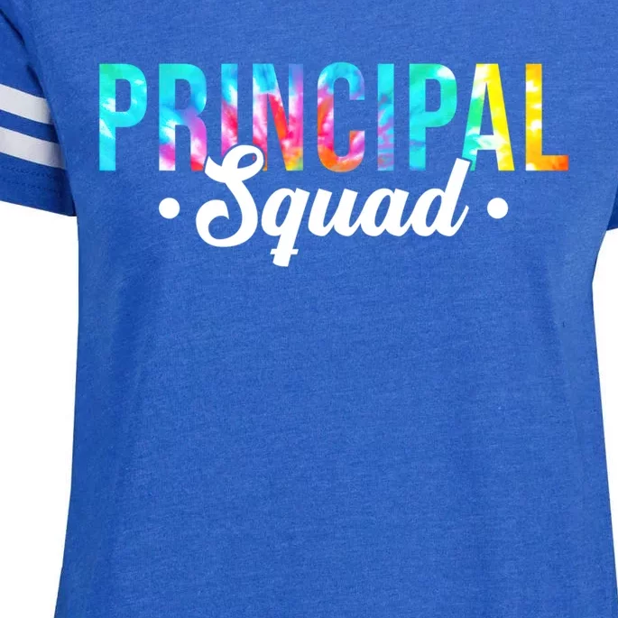 Tie Dye Principal Squad Admin Team Happy First Day Of School Gift Enza Ladies Jersey Football T-Shirt