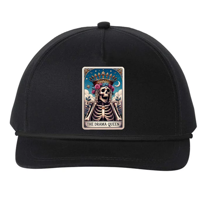 The Drama Queen Tarot Card Funny Skeleon Skull Snapback Five-Panel Rope Hat