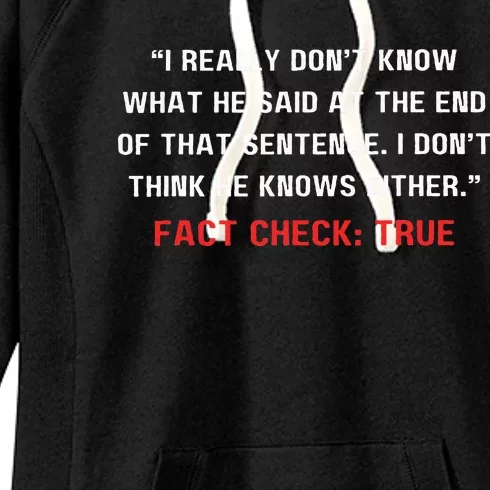 Trump Debate Quote Presidential Debate 2024 Women's Fleece Hoodie