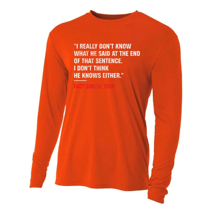 Trump Debate Quote Presidential Debate 2024 Cooling Performance Long Sleeve Crew