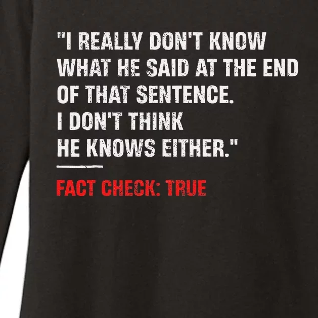 Trump Debate Quote Presidential Debate 2024 Womens CVC Long Sleeve Shirt