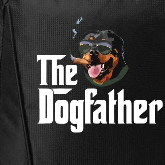 The Dogfather Rottweiler Funny Dog Owner Gift Dog Lover City Backpack