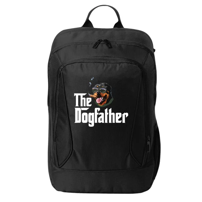 The Dogfather Rottweiler Funny Dog Owner Gift Dog Lover City Backpack