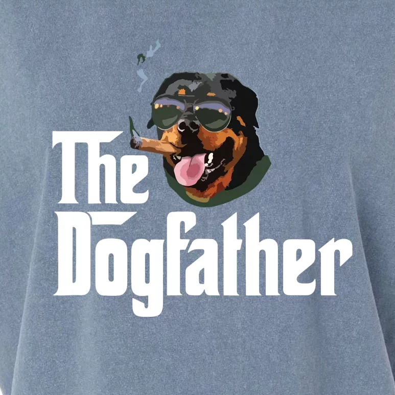 The Dogfather Rottweiler Funny Dog Owner Gift Dog Lover Garment-Dyed Women's Muscle Tee