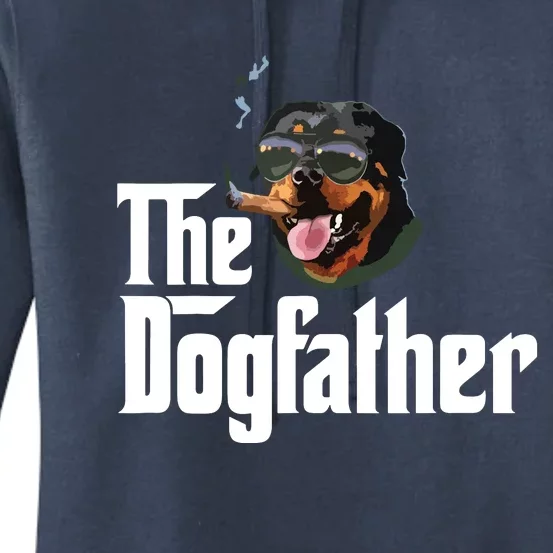 The Dogfather Rottweiler Funny Dog Owner Gift Dog Lover Women's Pullover Hoodie