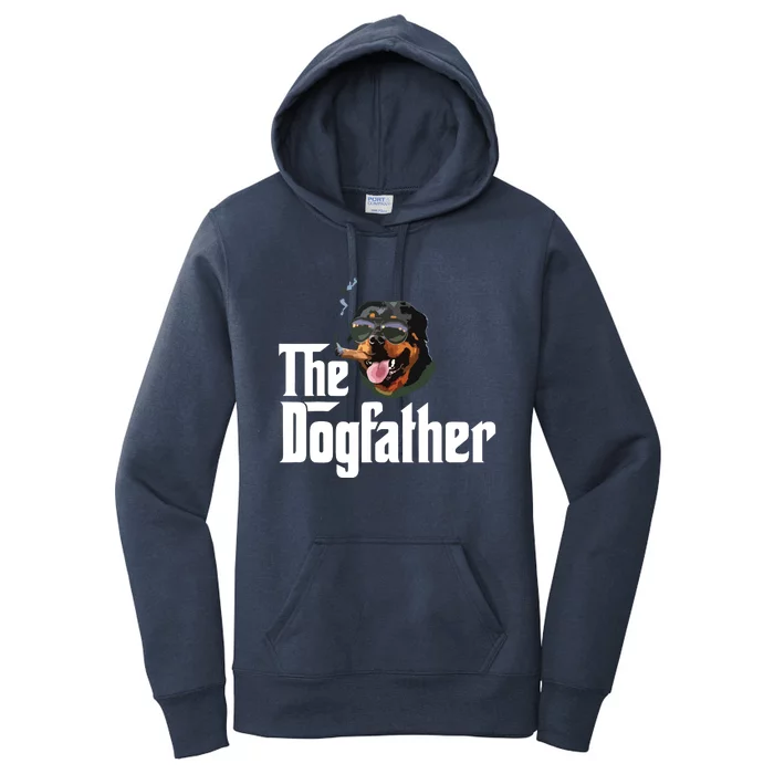 The Dogfather Rottweiler Funny Dog Owner Gift Dog Lover Women's Pullover Hoodie