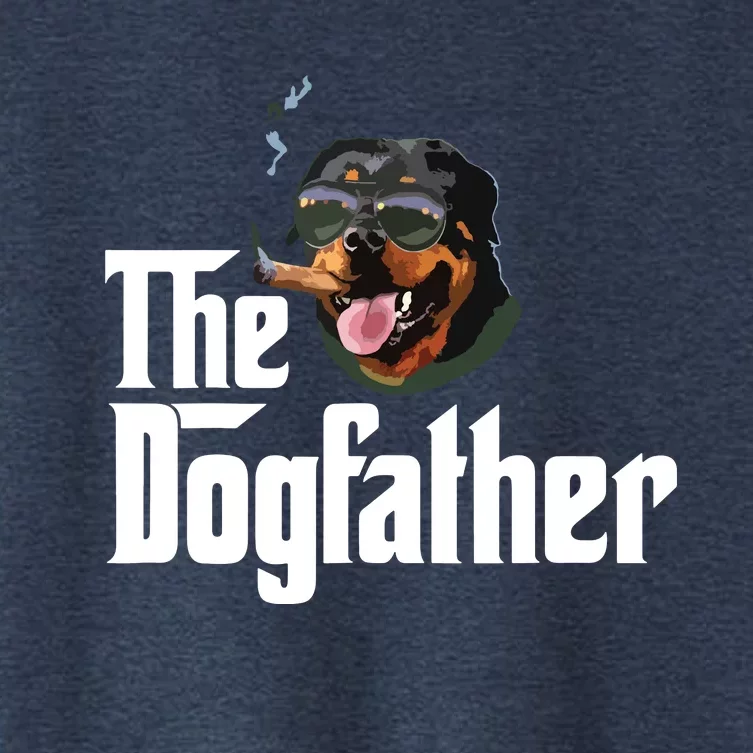 The Dogfather Rottweiler Funny Dog Owner Gift Dog Lover Women's Crop Top Tee