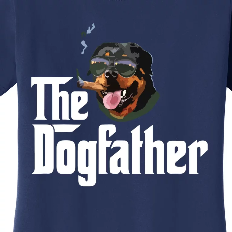 The Dogfather Rottweiler Funny Dog Owner Gift Dog Lover Women's T-Shirt