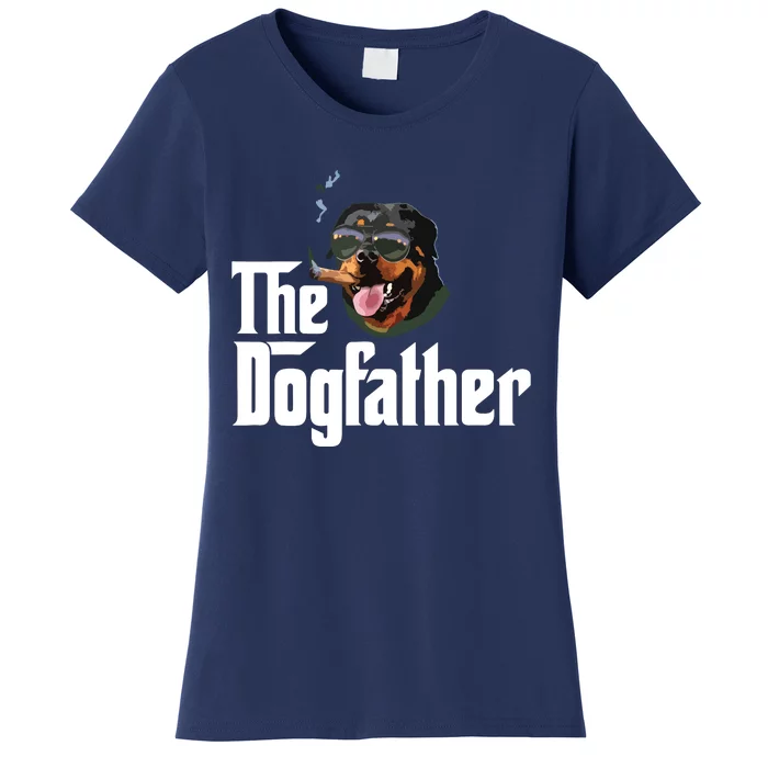 The Dogfather Rottweiler Funny Dog Owner Gift Dog Lover Women's T-Shirt