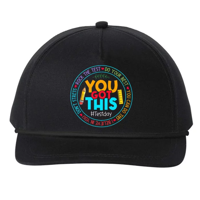 Test Day Rock The Test Teacher Testing Day You Got This Snapback Five-Panel Rope Hat