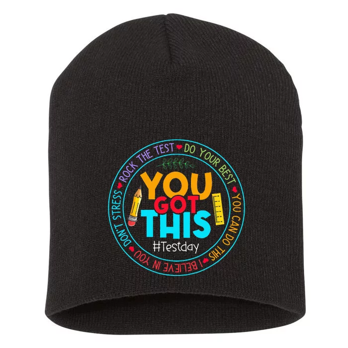 Test Day Rock The Test Teacher Testing Day You Got This Short Acrylic Beanie