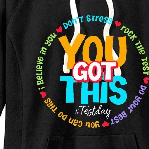 Test Day Rock The Test Teacher Testing Day You Got This Women's Fleece Hoodie