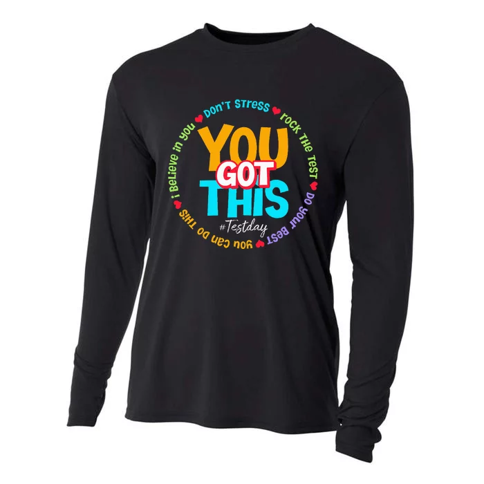 Test Day Rock The Test Teacher Testing Day You Got This Cooling Performance Long Sleeve Crew