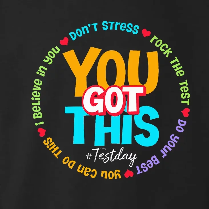 Test Day Rock The Test Teacher Testing Day You Got This Toddler Hoodie