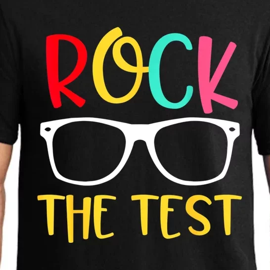 Test Day Rock The Test Teacher Testing D.ay Funny Teacher Pajama Set