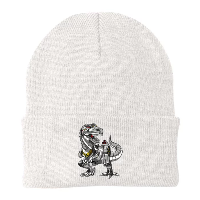 Trex Dinosaur Robot Futuristic Monster Knit Cap Winter Beanie