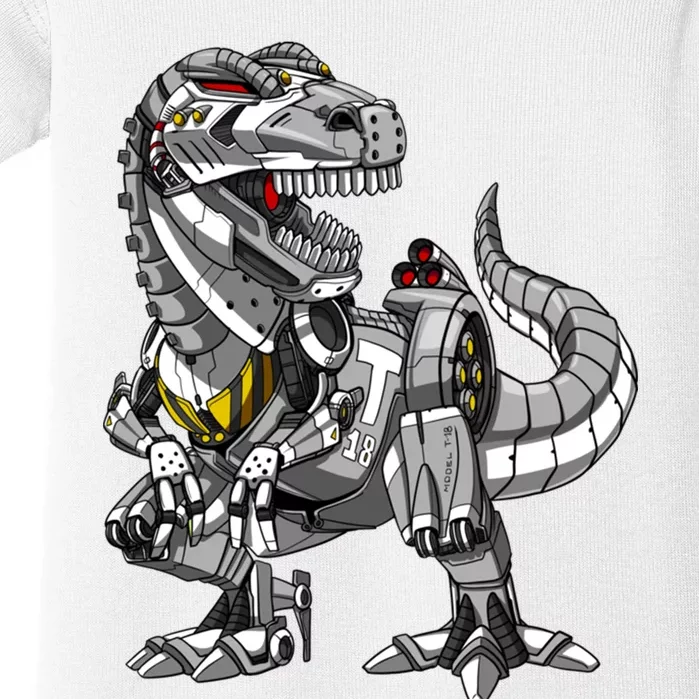 Trex Dinosaur Robot Futuristic Monster Baby Bodysuit