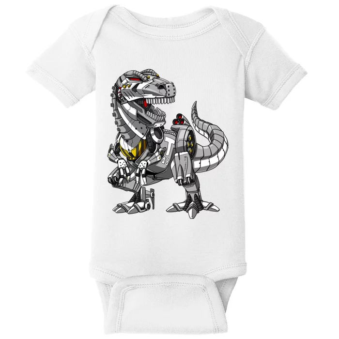 Trex Dinosaur Robot Futuristic Monster Baby Bodysuit