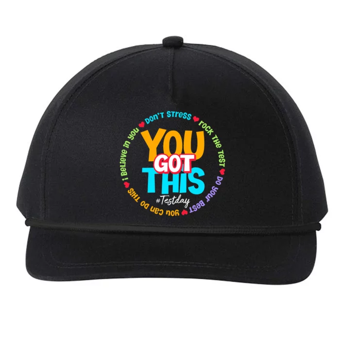 Test Day Rock The Test Teacher Testing Day You Got This Snapback Five-Panel Rope Hat